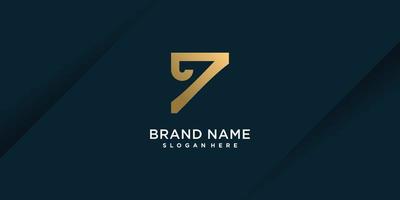 Logo icon with number seven with creative concept Premium Vector part 5