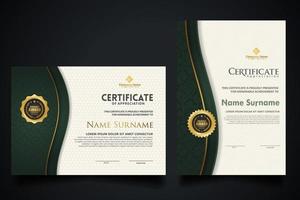 Luxury certificate template with elegant corner frame and realistic texture pattern, diploma Vector illustration