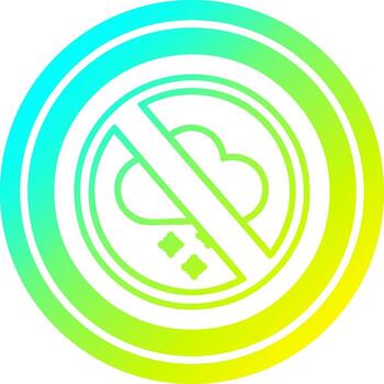 no cold weather circular in cold gradient spectrum vector