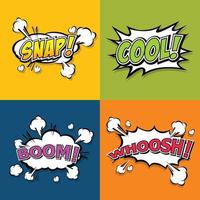 Collection multicolored comic sound Effects. vector