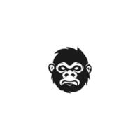 Gorilla face logo vector icon illustration
