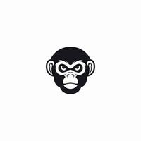 Gorilla face logo vector icon illustration