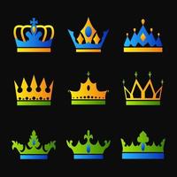 Set of Crown Icon vector