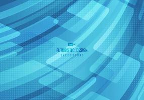 Abstract tech blue gradient style decorative design. Overlapping artwork with circle halftone background. vector