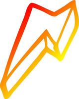warm gradient line drawing cartoon decorative lightning bolt vector