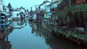 2 Shots Canals in ZhuJiaJiao water village near Shanghai. video