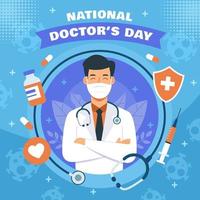 concepto del día nacional del médico vector