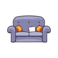 vector sofa isolated on white background