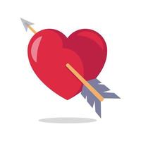 heart with arrow vector isolated