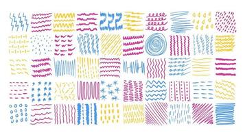 Scribble doodle pattern vector collection set.143