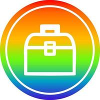tool box circular in rainbow spectrum vector