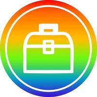 tool box circular in rainbow spectrum vector