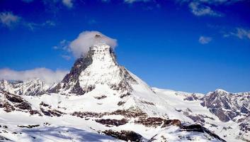 scenery of Matterhorn on a clear sunny day photo