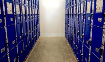 Locker in train station photo