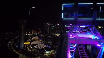 singapore 23 de novembro de 2018 - vista da paisagem urbana noturna do panfleto de singapura video
