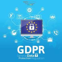 Infographic GDPR security concept vector