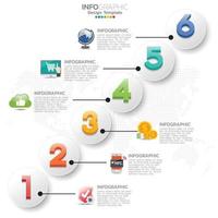 Infographic template with steps and process for your design. vector