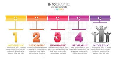 Infographic business concept with 5 options or steps. vector