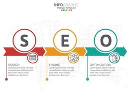 Infographic template design with 6 color options. vector