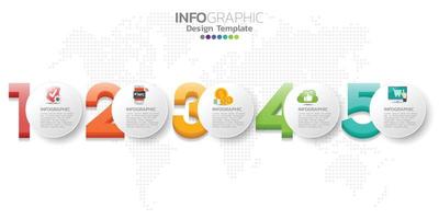 plantilla de diseño de infografías de línea de tiempo con opciones, diagrama de proceso. vector