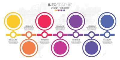 Infographic business concept with 7 options or steps. Vector illustration