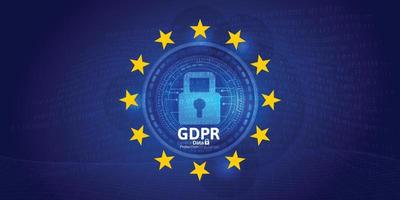 Reglamento general de protección de datos gdpr concepto de fondo. vector