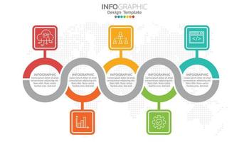 Timeline infographics design template with options, process diagram. vector