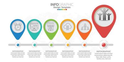 Infographic template with steps and process for your design. vector