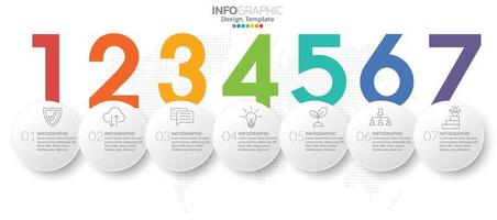 Infographic template with steps and process for your design. vector