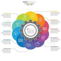 Infographic template with steps and process for your design. vector