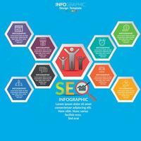 Infographic SEO security concept vector