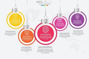 concepto de negocio infográfico con 5 opciones o pasos. ilustración vectorial vector