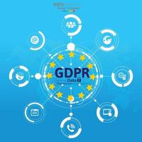 Infographic GDPR security concept vector