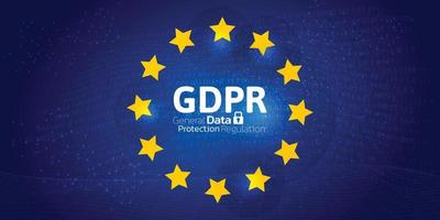 Reglamento general de protección de datos gdpr concepto de fondo. vector