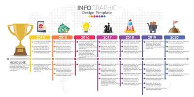 Timeline infographic business concept with year plans vector