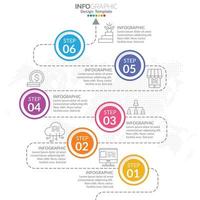 plantilla de diseño de infografías de línea de tiempo con opciones, diagrama de proceso. vector