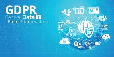 General Data Protection Regulation GDPR background Concept. vector