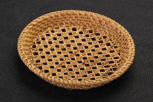 Empty wicker bowl photo