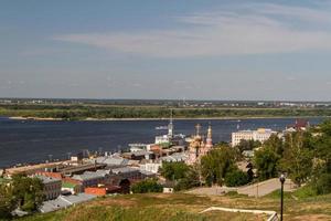 vista de verano del distrito histórico de nizhny novgorod. Rusia foto