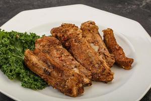 Stewed pork ribs with spices photo