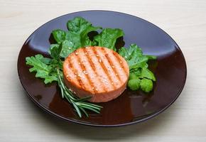 Salmon burger cutlet photo