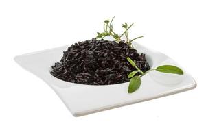 Black boiled rice photo