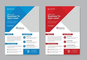 Abstract Corporate business flyer template design set or a4 flyer design and brochure template