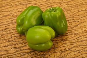 Green sweet bell pepper heap photo