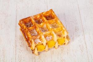 Sweet Waffle with jam photo