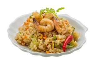 Fried rice with shrimps photo