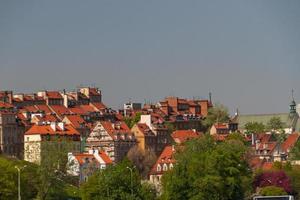 Old Town by the river Vistula picturesque scenery in the city of Warsaw, Poland photo