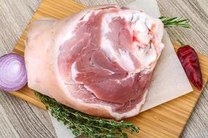 Raw pork knuckle photo