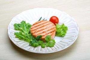 Salmon burger cutlet photo
