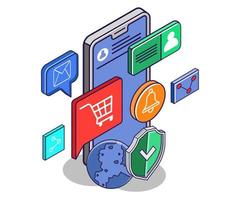 Smartphone application security with e commerce vector